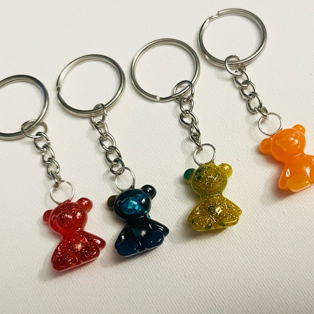 Artisan Multicolor Bear Key Holders